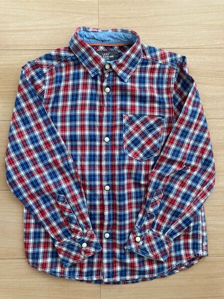 H&M チェック長袖シャツ 130
