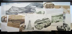 戦前 鉱山 北海道遠軽町 北の王鉱山 ９枚鳥観図 絵葉書