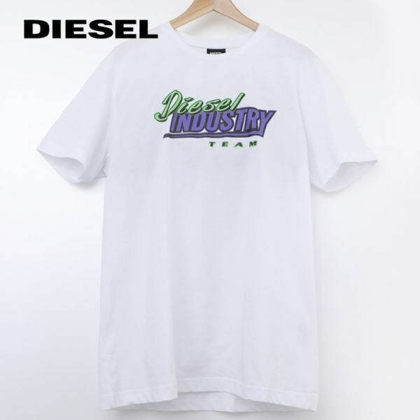 XXLサイズ DIESEL ディーゼル ロゴ Tシャツ DIEGOSK37 メンズ ブランド 白 ホワイト