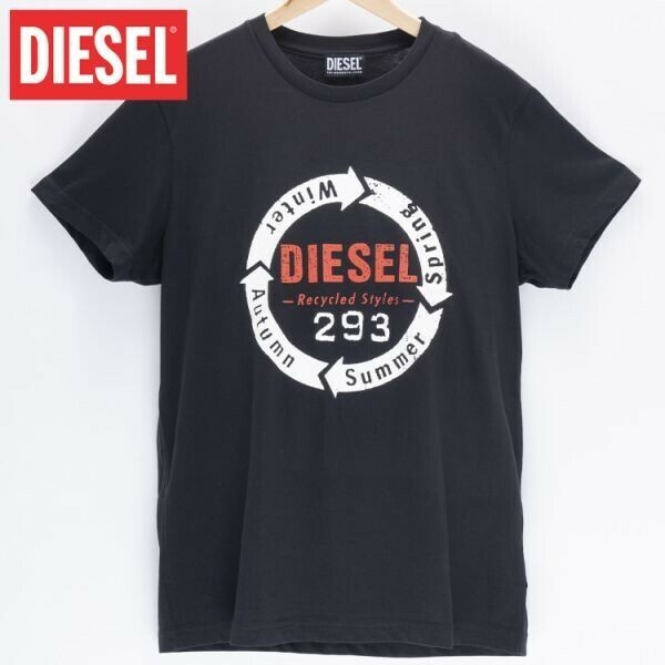 Lサイズ DIESEL ディーゼル ロゴ Tシャツ DIEGO-C1 メンズ ブランド 黒 ブラック