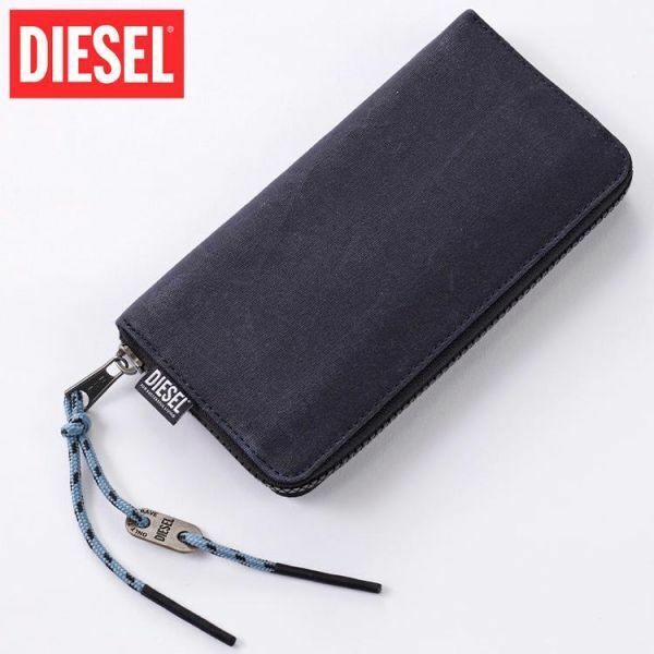 DIESEL ディーゼル 長財布 ラウンドファスナー 財布 ウォレット X08289 メンズ ブランド 雑貨 ネイビー