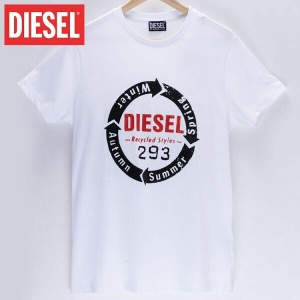 Lサイズ DIESEL ディーゼル ロゴ Tシャツ DIEGO-C1 メンズ ブランド 白 ホワイト
