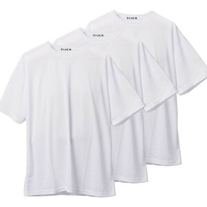 5Lサイズ 無地 Tシャツ ホワイト ビッグサイズ 吸水速乾 3枚セット まとめ売り 大きいサイズ メンズ レディース ユニセックス 白