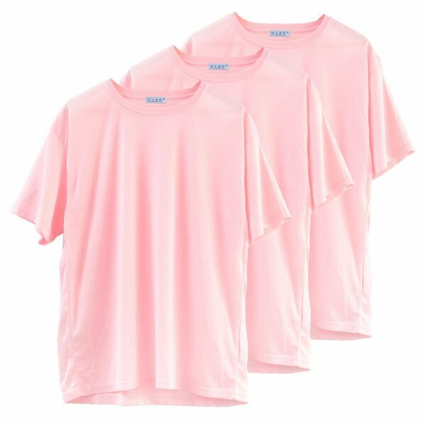 4Lサイズ 無地 Tシャツ ピンク ビッグサイズ 吸水速乾 3枚セット まとめ売り 大きいサイズ メンズ レディース ユニセックス 桃