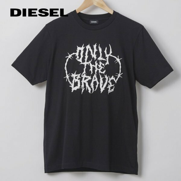 Mサイズ DIESEL ディーゼル ロゴ Tシャツ JUST-B23 メンズ ブランド 黒 ブラック