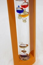 アイシー ガリレオ温度計 イエロー ガラスフロート温度計 クリスタル インテリア 装飾品 置き物 R2405-058_画像6