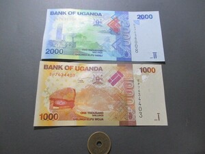  не использовался u gun da действующий 2 листов 2000~1000 Shilling 