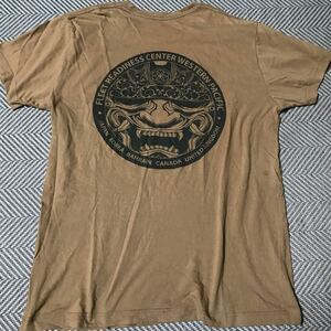 米軍　半袖Tシャツ コヨーテ　ブラウン　米軍実物　メンズ　L半袖 　USN 米海軍