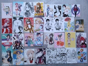 アニメ、コミック、美少女 イラストカード、ポストカード、しおり、など 大量 まとめ売り