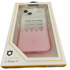 Look in Clear Lolly iPhone 14 ケース (クリア/ピーチ) 【アイフォン14 カバー 透明 耐衝撃