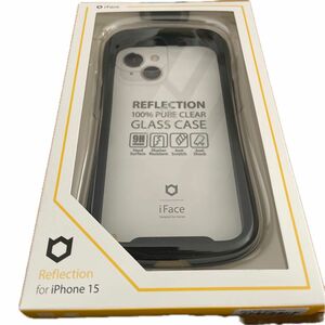 iPhone 15 iFace Reflection 強化ガラスクリア スマホケース 41-959039（ブラック）