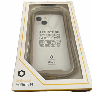 iPhone 14 iFace Reflection 強化ガラスクリアケース 41-945087（ベージュ）