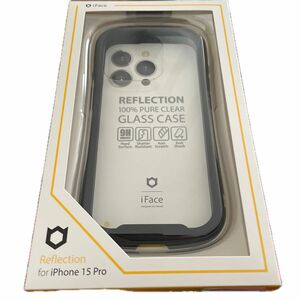 iPhone 15 Pro iFace Reflection 強化ガラスクリア スマホケース 41-959121（ブラック）