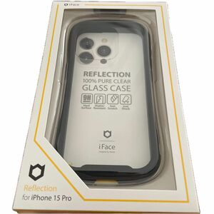 iPhone 15 Pro iFace Reflection 強化ガラスクリア スマホケース 41-959121（ブラック）