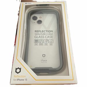 iPhone 15 iFace Reflection 強化ガラスクリア スマホケース 41-959046（グレー）