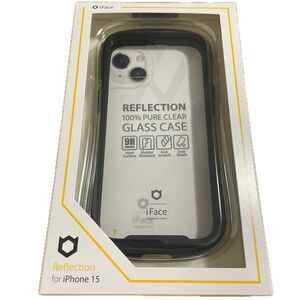 iPhone 15 iFace Reflection 強化ガラスクリア スマホケース 41-959039（ブラック）
