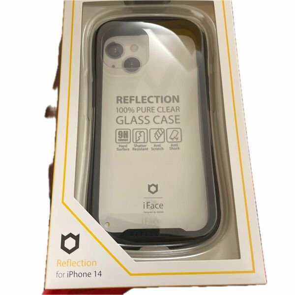 iPhone 14 iFace Reflection 強化ガラスクリアケース 41-945049（ブラック）