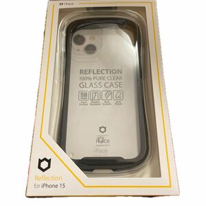 iPhone 15 iFace Reflection 強化ガラスクリア スマホケース 41-959039（ブラック）