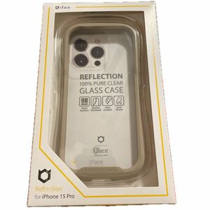 iPhone 15 Pro iFace Reflection 強化ガラスクリア スマホケース 41-959169（ベージュ）