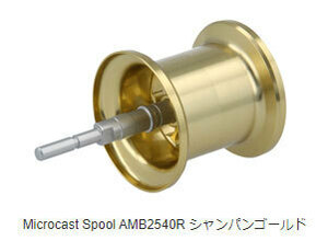 アベイル　ABU 2500C用 マイクロキャストスプール AMB2540R シャンパンゴールド Eリング付き　溝深さ4mm