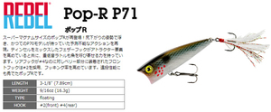 レーベル　P71　ポップR　#579 BlueCandy