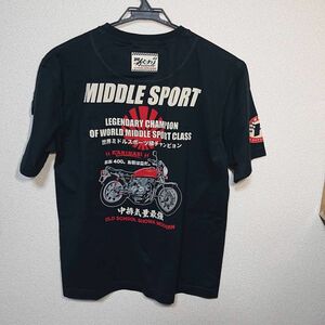 カミナリ　KAMINARI Tシャツ ブラック ヨンフォア　CB400FOUR おお400