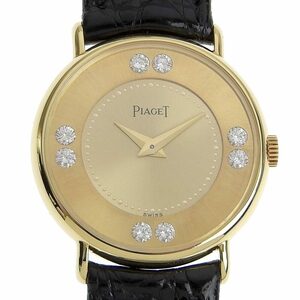 【本物保証】 超美品 ピアジェ PIAGET レディース 手巻き 腕時計 8ポイントダイヤモンド 4642 2021/05 OH済 21.8g 上品 おしゃれ