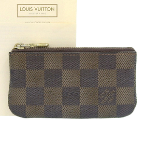 【本物保証】 保付 ルイヴィトン LOUIS VUITTON ダミエ ポシェット クレ コインケース 小銭入れ キーリング N62658