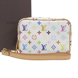 【本物保証】 箱付 超美品 ルイヴィトン LOUIS VUITTON モノグラム マルチカラー トゥルース ワピティ ポーチ 白 ブロン M58033