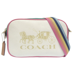 【本物保証】 超美品 コーチ COACH ホースアンドキャリッジ ショルダーバッグ 斜め掛け レザー マルチカラー F72704 希少 レア