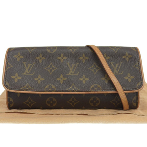 【本物保証】 布袋付 ルイヴィトン LOUIS VUITTON モノグラム ポシェット ツイン GM ショルダーバッグ M51852