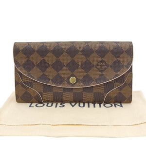 【本物保証】 布袋付 美品 ルイヴィトン LOUIS VUITTON ダミエ ポルトフォイユ カイサ ホック付長財布 ローズバレリーヌ ピンク N61227