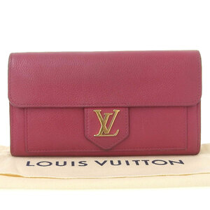 【本物保証】 布袋付 ルイ ヴィトン LOUIS VUITTON ポルトフォイユ ロックミー ホック付長財布 レザー ピンク M61277