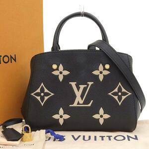 【本物保証】 箱・布袋付 新品同様 ルイヴィトン LOUIS VUITTON ジャイアント モノグラム アンプラント モンテーニュBB 2WAYバッグ M45778