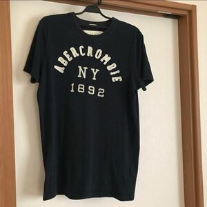 アバクロ　半袖Tシャツ　メンズ　ネイビー