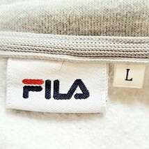 【FILA】フィラ 裏起毛 ジャケット スウェット グレー ロゴ 綿 トレーニング リラックス シンプル 防寒 着回し メンズ サイズL/Y9350HH_画像8