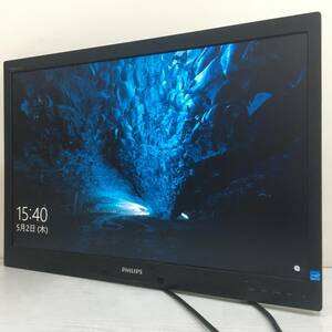 ☆PHILIPS 240B4Q ワイド液晶モニター 24インチ フルHD（1920x1080）DVIx1/D-Subx1/DisplayPortx1 動作品　