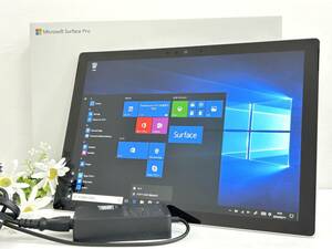 [ хорошая вещь SIM свободный ]Microsoft Surface Pro 5 model:1807[Core i5(7300U) 2.6Ghz/RAM:4GB/SSD:128GB]12.3 дюймовый LTE соответствует Win10 рабочий товар 