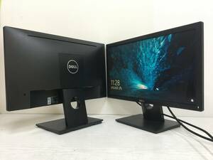 ☆【良品 2台セット】Dell E2016H ワイド液晶モニター 19.5インチ WXGA++（1600x900）D-Sub/DisplayPort 動作品