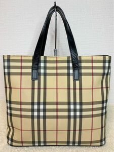 BURBERRY バーバリー ノバチェック ハンドバッグ トートバッグ PVC