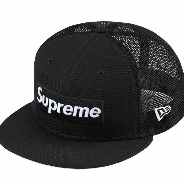 シュプリーム　ボックスロゴ　メッシュ　ニューエラ　Supreme BoxLogo MeshBack NewEra "Black" 