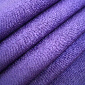 古布正絹縮緬はぎれ紫 124㎝ アンティーク昔着物リメイク古裂ちりめん細工つまみ細工の画像5