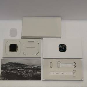 [ ultimate beautiful goods ]Apple Watch Ultra 2 49mm titanium case / white Ocean band MREJ3J/A AppleCare+ attaching # free shipping 