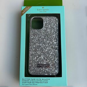 iPhone14 用 キラキラ ラメ シルバー ケース カバー ケイトスペード kate spade