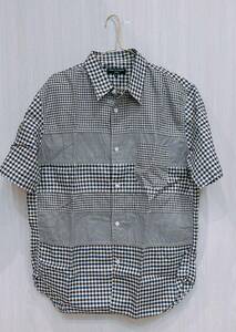  Comme des Garcons Homme COMME des GARCONS HOMME patchwork short sleeves shirt L size 