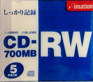 未開封【CD-RW 】７００MB　5枚パック【IMATION】sealed/unused