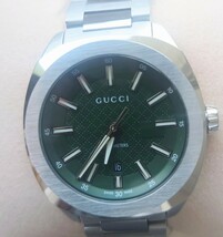 新品未使用　GUCCI　メンズ　腕時計　GG2570　YA142313 男性用　ウォッチ　グリーン_画像9