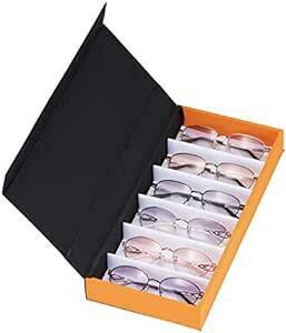 メイガン(Meigan) メガネケース 6本 眼鏡 コレクションケース 収納ボックス (サングラス 老眼鏡 メガネ 時計 小物収納