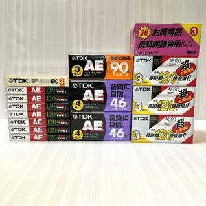 【未開封/まとめ売り31本】TDK AE46 4本パック×2・AE90 3本パック・AE120 7本・3本パック×4・EC3 エンドレスカセットテープ