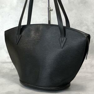 1円【極美品】LOUIS VUITTON ルイヴィトン エピ サンジャック ショッピング トートバッグ ショルダーバッグ レザー 黒 ブラック 肩がけ